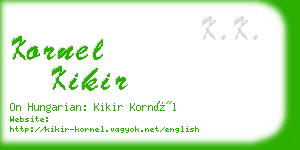 kornel kikir business card